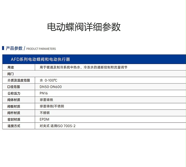 艾德默AFD系列电动蝶阀详细参数与优势